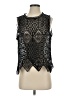 Deletta 100% Polyester Black Sleeveless Blouse Size S - photo 1