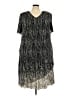 Connected Apparel 100% Polyester Silver Casual Dress Size 3X - photo 1