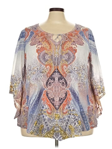 One World 3/4 Sleeve Blouse (view 1)