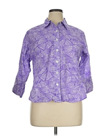Rebecca Malone 3/4 Sleeve Button-Down Shirt (view 1)