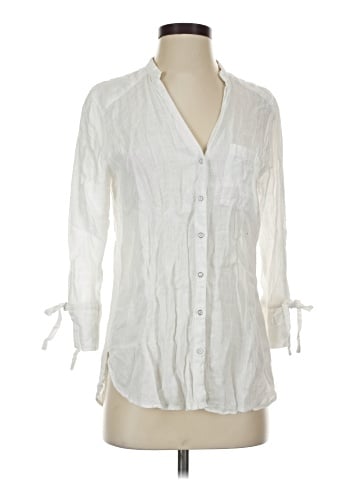 Zara Basic 3/4 Sleeve Button-Down Shirt (view 1)
