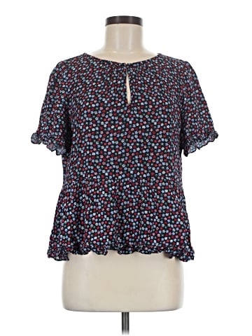 Madewell Stanza Ruffle-Hem Top in Petite Blooms (view 1)
