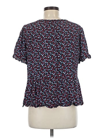 Madewell Stanza Ruffle-Hem Top in Petite Blooms (view 2)