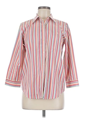 Lauren by Ralph Lauren 3/4 Sleeve Button-Down Shirt (view 1)