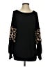 Doe & Rae Animal Print Black Pullover Sweater Size S - photo 1