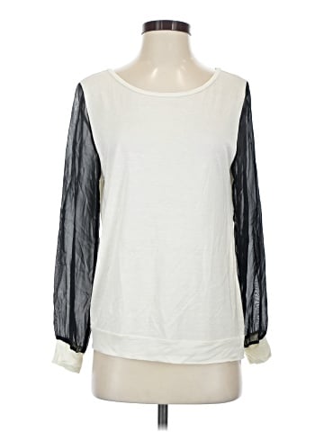 Haute Hippie Long Sleeve Silk Top (view 1)