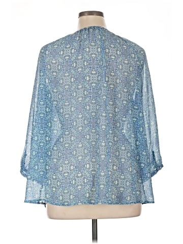 a.n.a. A New Approach 3/4 Sleeve Blouse (view 2)