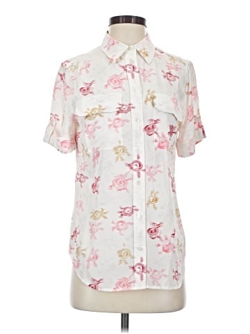 Equipment Short Sleeve Silk Top (view 1)