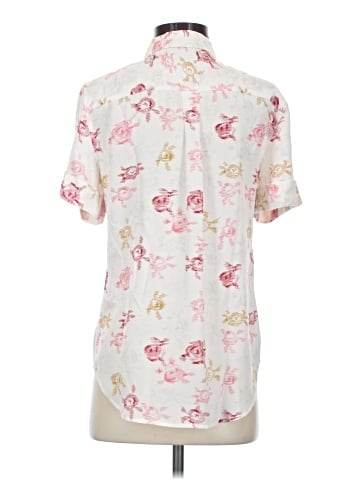 Equipment Short Sleeve Silk Top (view 2)