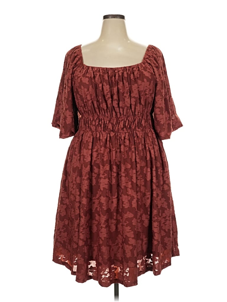 Pre-owned Polagram Casual Dress In Burgundy