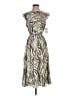 Nine West 100% Polyester Animal Print Silver Casual Dress Size S - photo 1