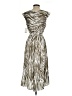 Nine West 100% Polyester Animal Print Silver Casual Dress Size S - photo 2