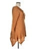One World 100% Polyester Brown 3/4 Sleeve Top Size L - photo 4