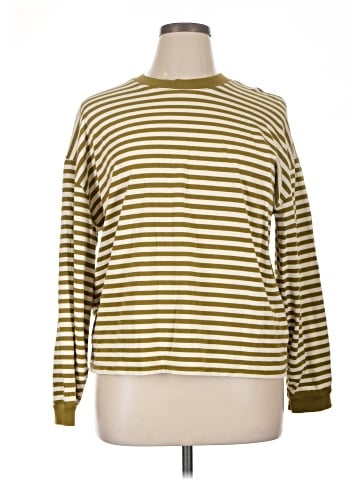 Madewell Plus Supima&reg; Cotton Essential Long-Sleeve Tee in Zetta Stripe (view 1)