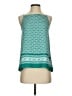 Ann Taylor LOFT 100% Polyester Teal Sleeveless Blouse Size S - photo 1