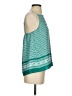 Ann Taylor LOFT 100% Polyester Teal Sleeveless Blouse Size S - photo 4