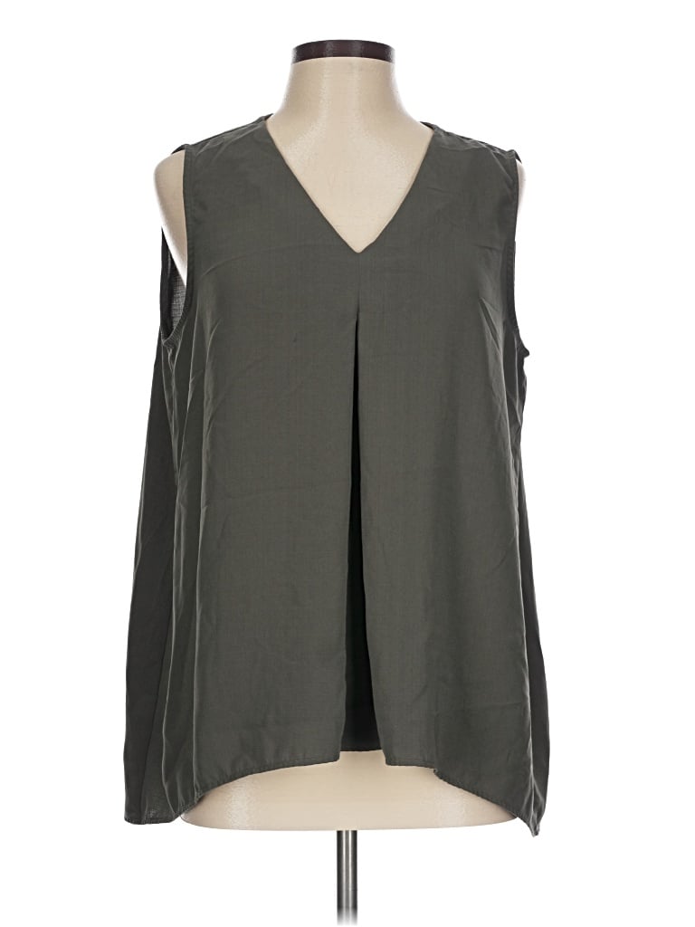 Pre-owned Fever Sleeveless Blouse In Gray