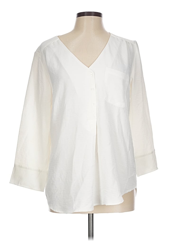 Fred David 3/4 Sleeve Blouse In White