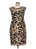 Connected Apparel 100% Polyester Paisley Gold Cocktail Dress Size 10 - photo 1