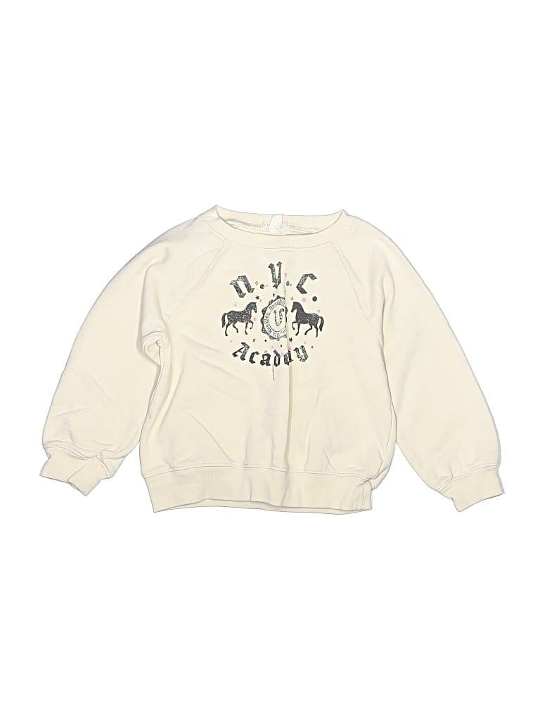 Pre-owned Crewcuts Kids' Sweatshirt In Ivory