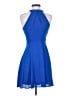 Express 100% Polyester Solid Blue Cocktail Dress Size 2 - photo 2