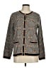 Anne Klein Checkered-gingham Brown Cardigan Size M - photo 1