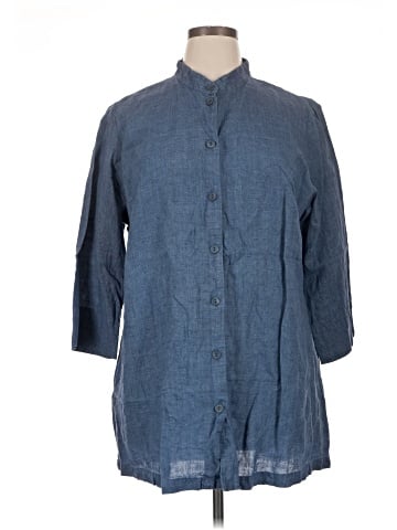 Flax Long Sleeve Button-Down Shirt (view 1)