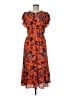 DR2 100% Polyester Paisley Orange Casual Dress Size M - photo 1