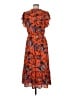 DR2 100% Polyester Paisley Orange Casual Dress Size M - photo 2