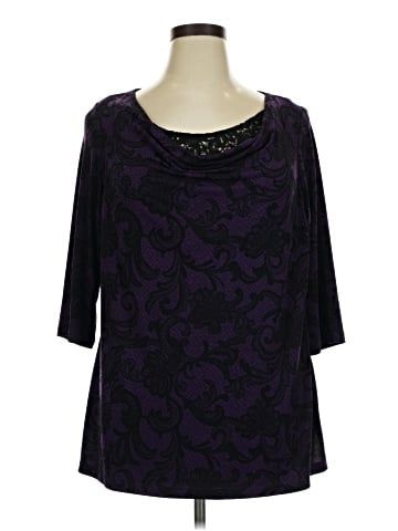 Just My Size 3/4 Sleeve Top (view 1)
