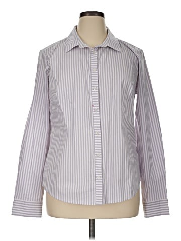 Mauve Long Sleeve Button-Down Shirt (view 1)