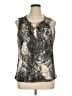 Laura Ashley Silver Sleeveless Blouse Size 1X - photo 1