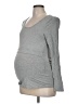 Seraphine Gray Long Sleeve Top Size Med Maternity - photo 1