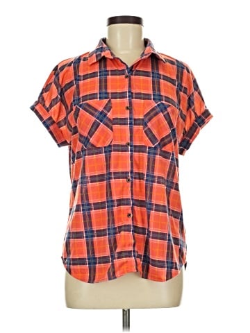 Doublju Short Sleeve Button-Down Shirt (view 1)