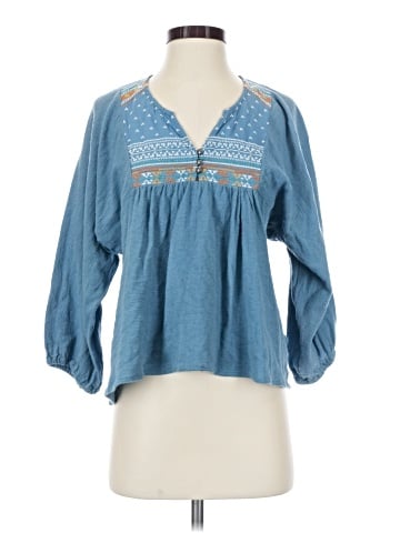 Roxy 3/4 Sleeve Blouse (view 1)
