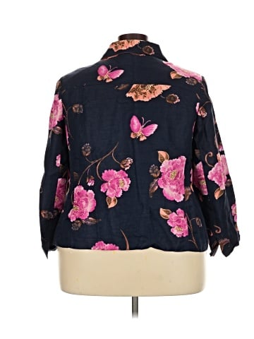 Elisabeth by Liz Claiborne 3/4 Sleeve Button-Down Shirt (view 2)
