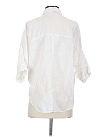 Madewell Oversized Pleated-Sleeve Button-Up Shirt (view 2)