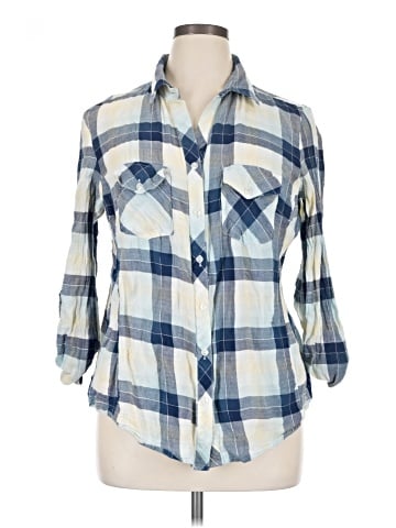 Sandra Ingrish 3/4 Sleeve Button-Down Shirt (view 1)