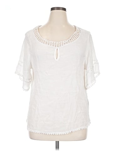 Unique Spectrum Short Sleeve Blouse (view 1)