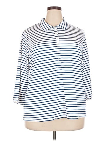Lands' End 3/4 Sleeve Button-Down Shirt (view 1)