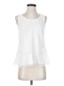 Ann Taylor 100% Polyester White Sleeveless Blouse Size XS (petite) - photo 1