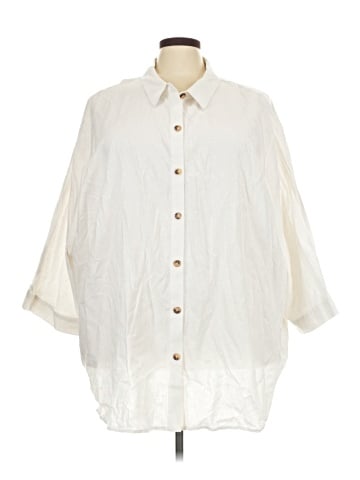 Catherines 3/4 Sleeve Button-Down Shirt (view 1)