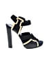 Balenciaga 100% Leather Ivory Black Sandals Size EU 39 - photo 1