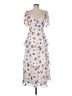 Francesca's 100% Polyester Floral White Cocktail Dress Size M - photo 2