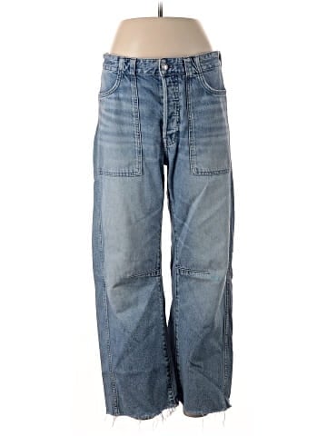 Madewell The Darted Barrel-Leg Utility Jean in Riverbend Wash (view 1)