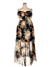 Assorted Brands 100% Polyester Floral Black Cocktail Dress Size 2X - photo 1