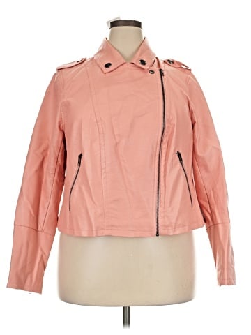 ELOQUII Faux Leather Jacket (view 1)