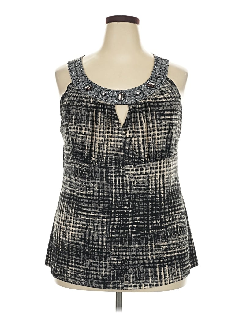 Pre-owned Avenue Sleeveless Blouse In Black
