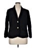 Talbots 100% Cotton Solid Black Blazer Size 16 Petite - photo 1