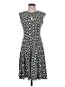 Wisp Print Black Casual Dress Size 0 Petite - photo 1
